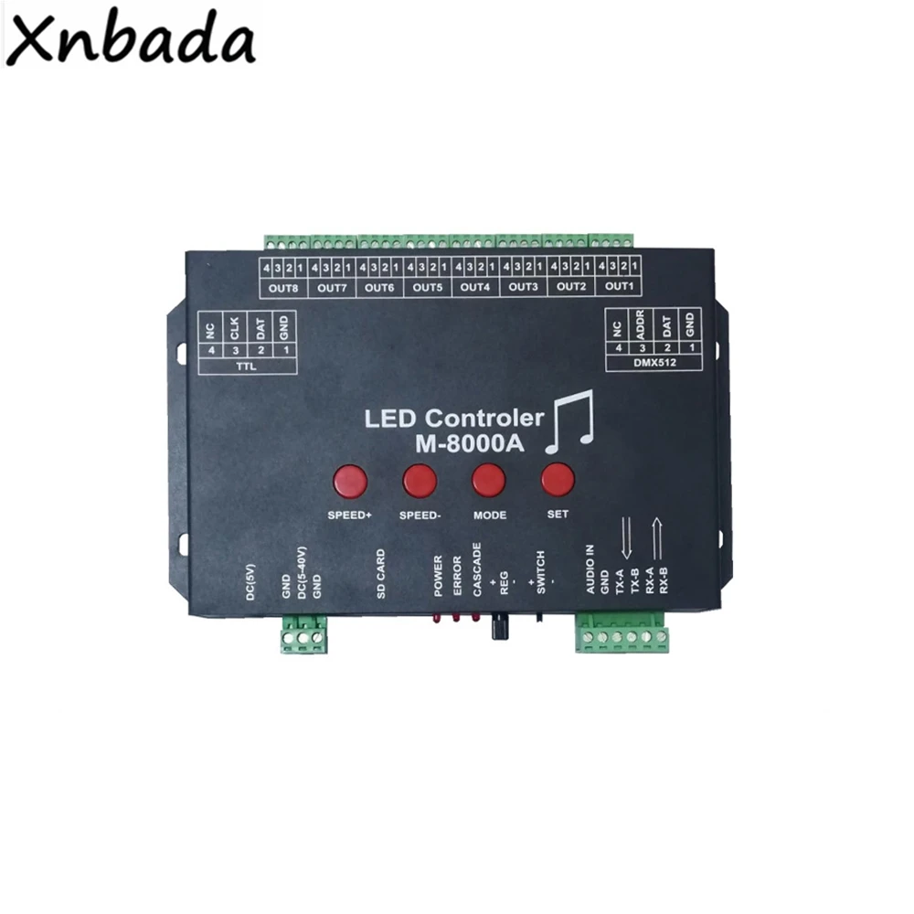 M 8000 программируемый 8096Piexl светодиодный музыкальный контроллер для WS2812B WS2812 SK6812