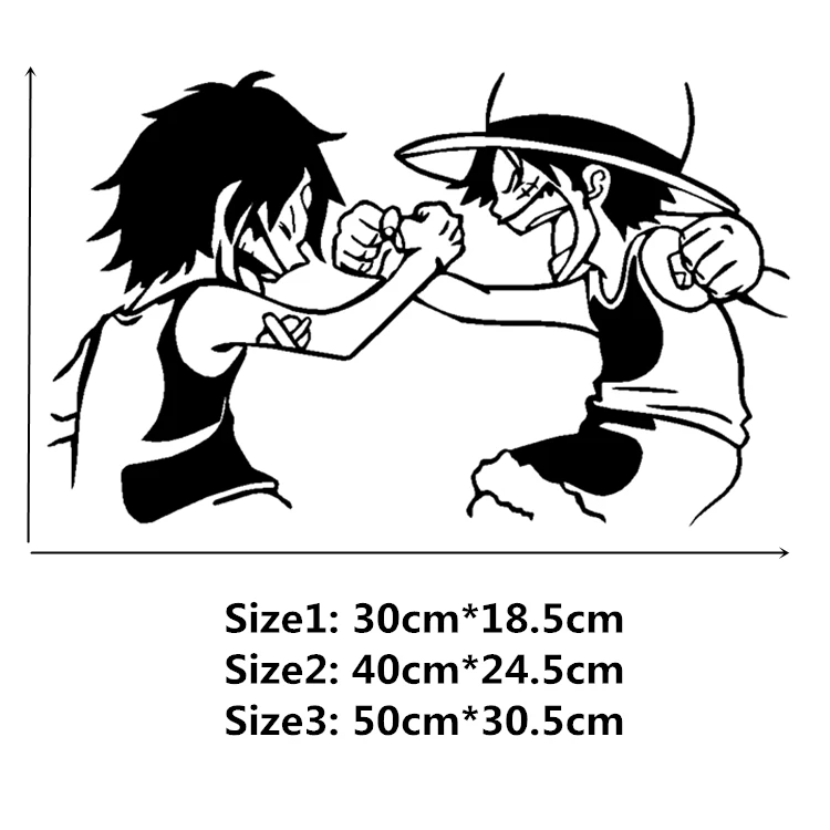 Наклейки на автомобиль одна деталь Пиратская обезьяна Luffy Portgas D Ace мультфильм