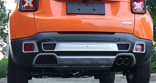 Для Jeep Renegade 1 шт. Автомобильный задний бампер диффузор для губ надрезаемая подкладка, ABS хром автомобильный Стайлинг авто защита аксессуары бренд