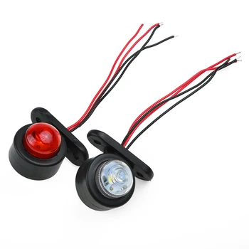 

Car Side Marker Light Trailer Truck Van E17209 2x Plastic 12/24V LED Red