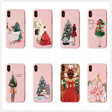 Vogue чехол для девушек для iPhone 11Pro Max XS MAX XR Merry Christmas new year elk розовый мягкий Рождественский подарок девочка телефон чехол для iPhone SE 6 6S Plus 7 8 Plus