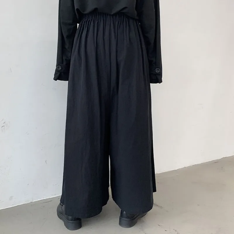 Men's Wide-Leg Pants Spring And Autumn New Punk Style Neutral Super Loose Fashion Casual Large Size Bell Bottoms