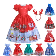 Рождественские платья для девочек; платья без рукавов с героями мультфильмов; коллекция года; костюм для девочек-подростков; Детские вечерние платья для девочек; одежда на Рождество