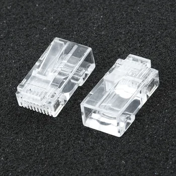 

50Pcs CAT6 Plug EZ RJ45 Network Cable Modular Pass Through Connector Plugs 8P8C Connector Plugs Accessories