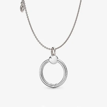 

2020 New Ladies Necklace Single Layer Short Chain Gift Letter O pendant Necklace Women Fit Original Charms Jewelry