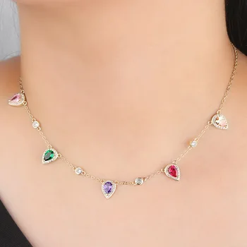 

Pendant Necklace for Women Gold Plated Brass Chain Necklace Fashion Jewelry