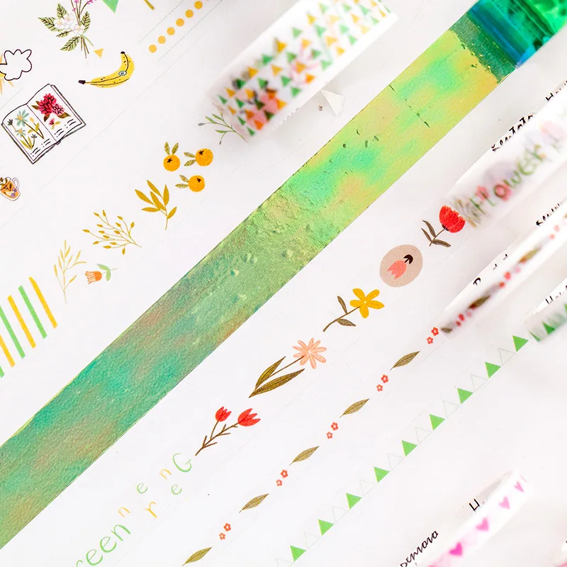 Fantasy Ocean Planet Basic Laser Series Bullet Journal васи лента набор клейкой ленты DIY Скрапбукинг наклейка этикетка Крафтовая Маскировочная
