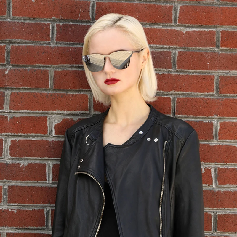 Rimless Butterfly Sunglasses Women Mercury Lens Reflective Sun Glasses Shades for Men Women Anti UVA Eyewear