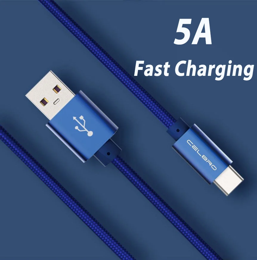 Кабель 5А типа C для быстрой зарядки Usbc Kabel Honor 9x Pro Huawei P30 P20 P10 Mate 20 Tipoc Usb зарядное