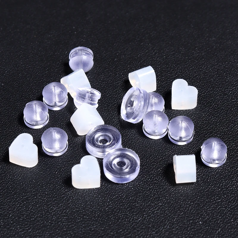 120pcs 3mm Clear Rubber Plastic Flower Tube Shape Earring Stoppers Free  Shipping - Helia Beer Co