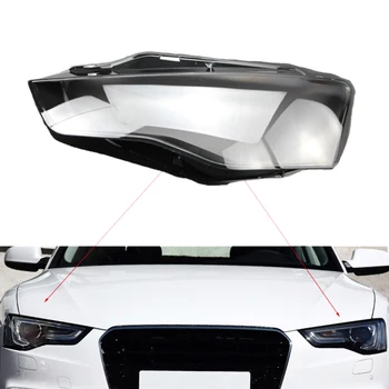 

2Pcs Car Clear Headlight Lens Cover Replacement Head Lamp Cover For-Audi A5 2012-2016