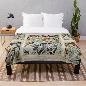 

Adolphe Millot oiseaux pour tous A Blanket Wool Flannel Plush Blanket Bedspread For office Sherpa Blanket Couch Quilt Cover Trav