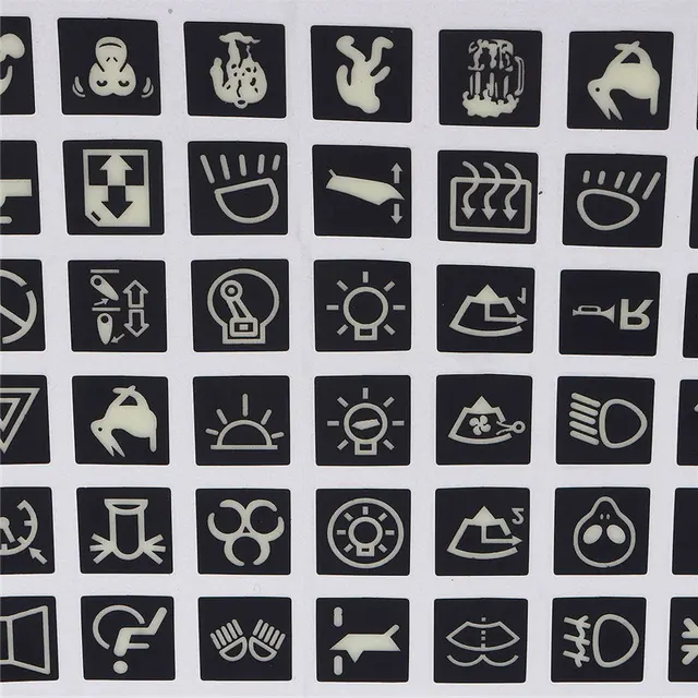 Rocker Switch Címke Matrica Áramköri Panel Fényes Autó Tengeri Csónak Teherautó Műszerkapcsoló Relék Dekorációs - Image 5