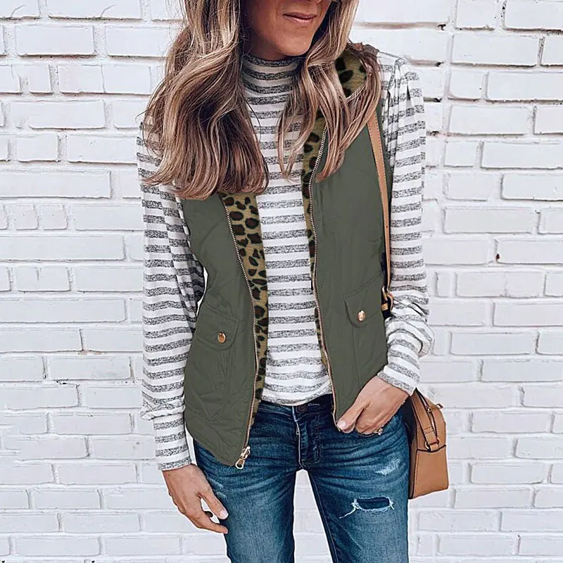 Women Vests Casual Plush Teddy Outwear Sleeveless Vest Jacket Chaleco Mujer Autumn Winter Pocket Coat Colete Feminino Outwear