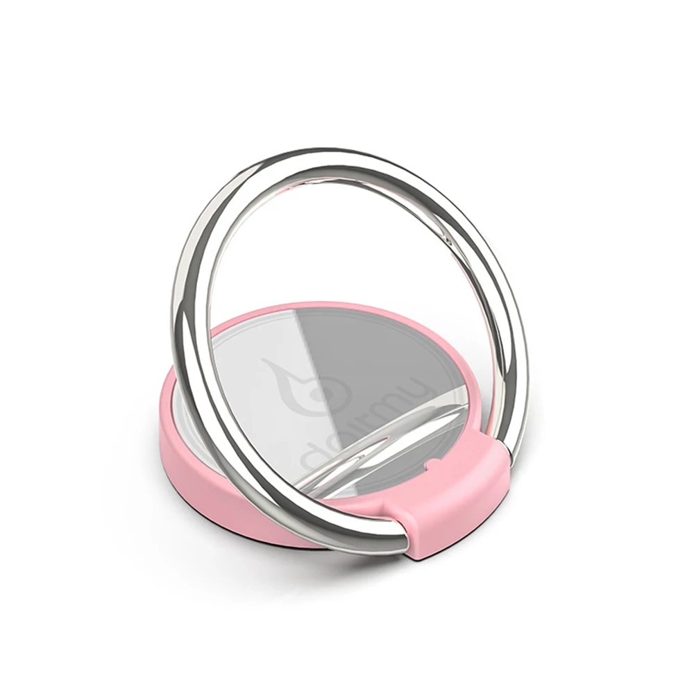 PINK WITH LOGO Общая Подставка-кольцо под Пальцы для телефона 360 Градусов Подставка для samsung Xiaomi IPhone X 7 6 55 5S Plus смартфон планшет - Цвет: PINK WITH LOGO