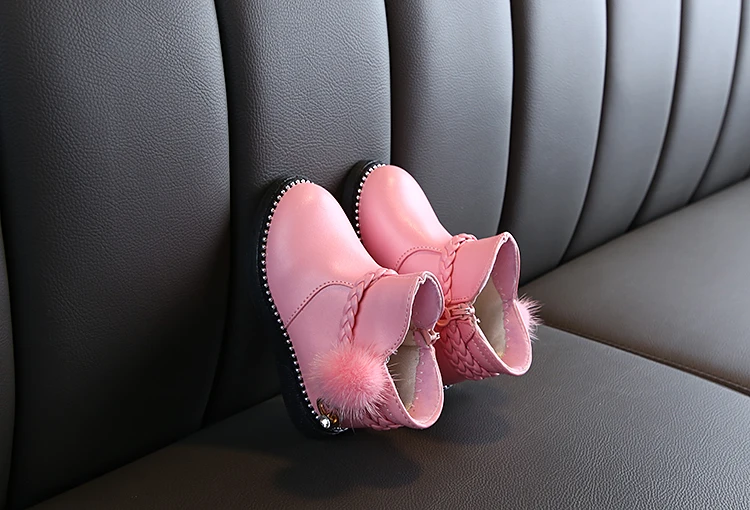 Fashion New Kids Warm Boots Children'S Waterproof Baby Boots Kids Shoes For Girl Ankle Boots Toddler Shoes Size 5.5 6.5 7 7.5 8