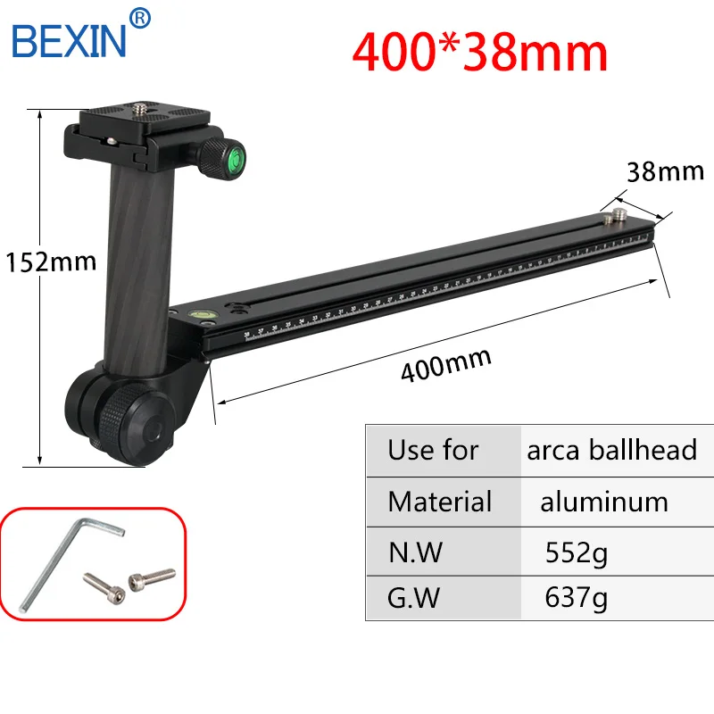 400x38mm with clamp Штатив quick release plate телеобъектив опорная пластина 25/30/40 см arca swiss Узловая пластина с зажимным стойка для камеры - Цвет: 400x38mm with clamp