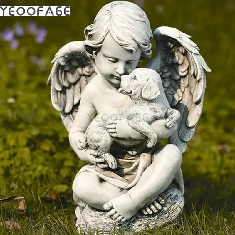 Cherub+with+Puppy+Statue.webp