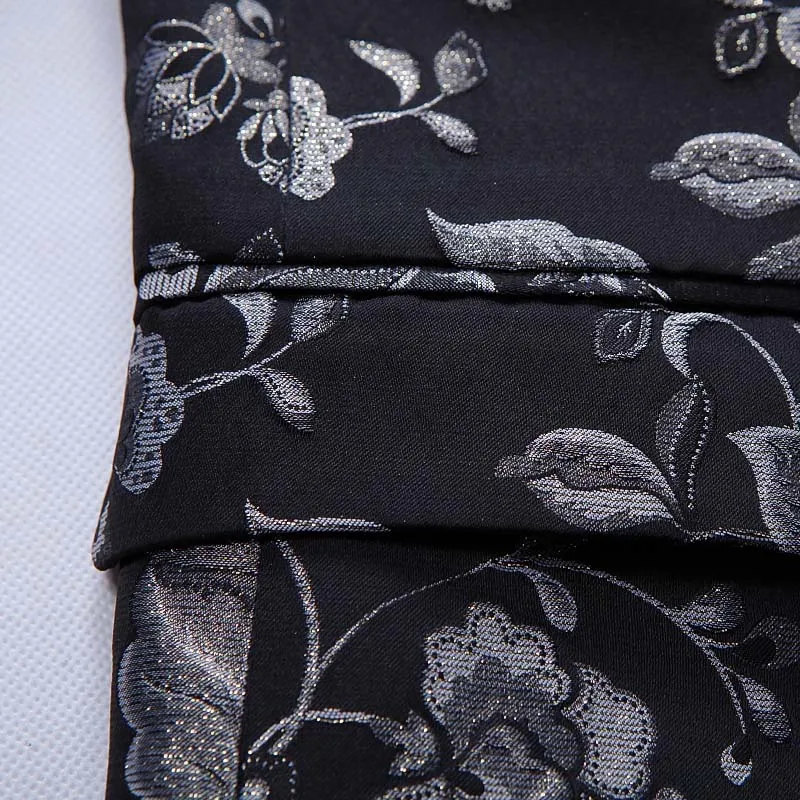 2019 autumn and winter new large size men's suit blazer high quality men's jacquard suit embroidery dress men's wild single West