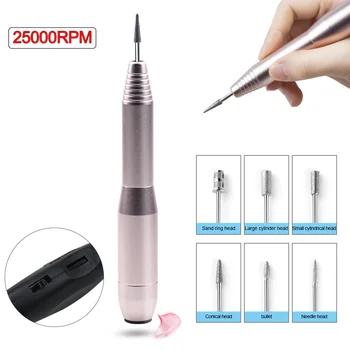 

Nail Polisher 25000RPM Electric Nail Drill Manicure Machine Set Manicure Apparatus Polishing Equipment Miling Cutters File Kit