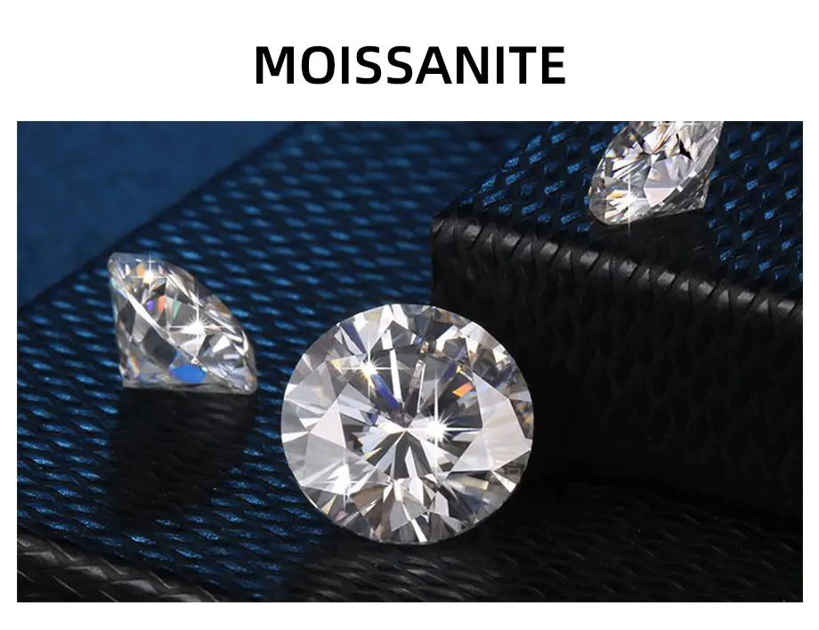100% Real Moissanite Engagement Rings Platinum Plating Sterling Silver 1CT 2CT 3CT Diamond Wedding Rings Classic 6 Prong Ring