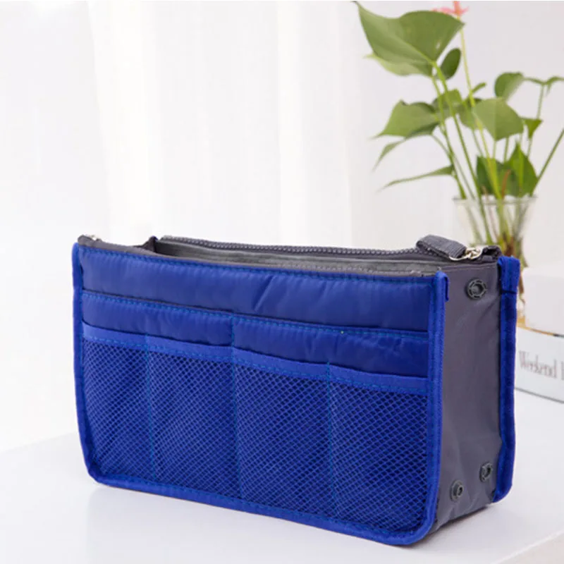 Fashion Cosmetic Bag Makeup Bag Travel Organizer Portable Beauty Pouch Functional Toiletry Make Up Makeup Organizers Bag Case - Цвет: Blue