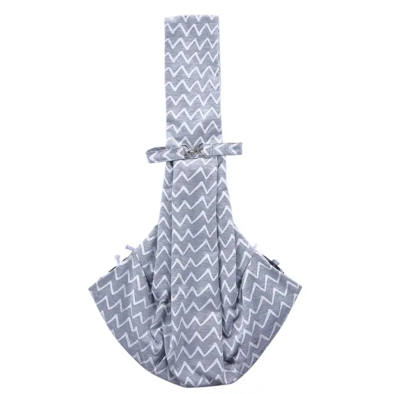 Серый волновой узор двойной круг регулировки Pet сумка наплечная Двусторонняя портативная походная упаковка