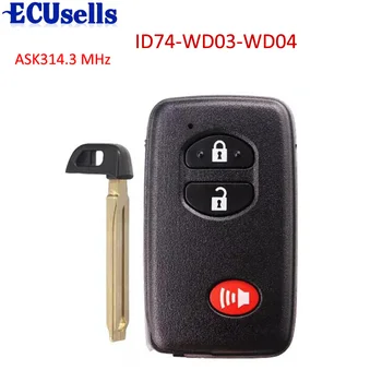 

Smart Card -US（3+1-SUV）(2+1) Button ASK314.3MHz ID74-WD03-WD04 for Toyota Camry Yaris RV4 Reiz Vios Corolla Avalon 2008-2013