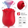 Rechargeable Silicone Rose Clitoral Suction Vibrator sex toys for woman Sucking Pump Women Sucker tongue Lick Clit Stimulator 1