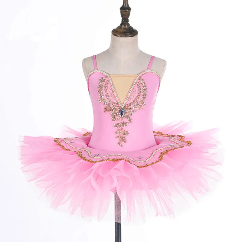 

2020 Time-limited Real Gymnastics Gymnastics Leotard Ballet Dress Pinky Dance Tutu Little Swan Lake Cute Barre Costumes 4 Color