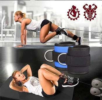 

Body Building Resistance Band D-ring Ankle Strap Buckle Gym Newest Multi Thigh Leg Ankle Cuffs Power Weight Lifting Fitness Rope