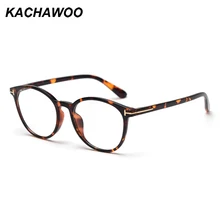 Kachawoo tr90 очки оправа для женщин круглый леопардовый узор мужские Оптические очки прозрачный розовый подарок на день рождения товары