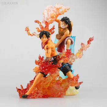 

15~18cm Japanese Anime ONE PIECE Portgas D Ace Vs Luffy Brother's Bond Ver. PVC Action Figure Model Collection Toys Doll Gift