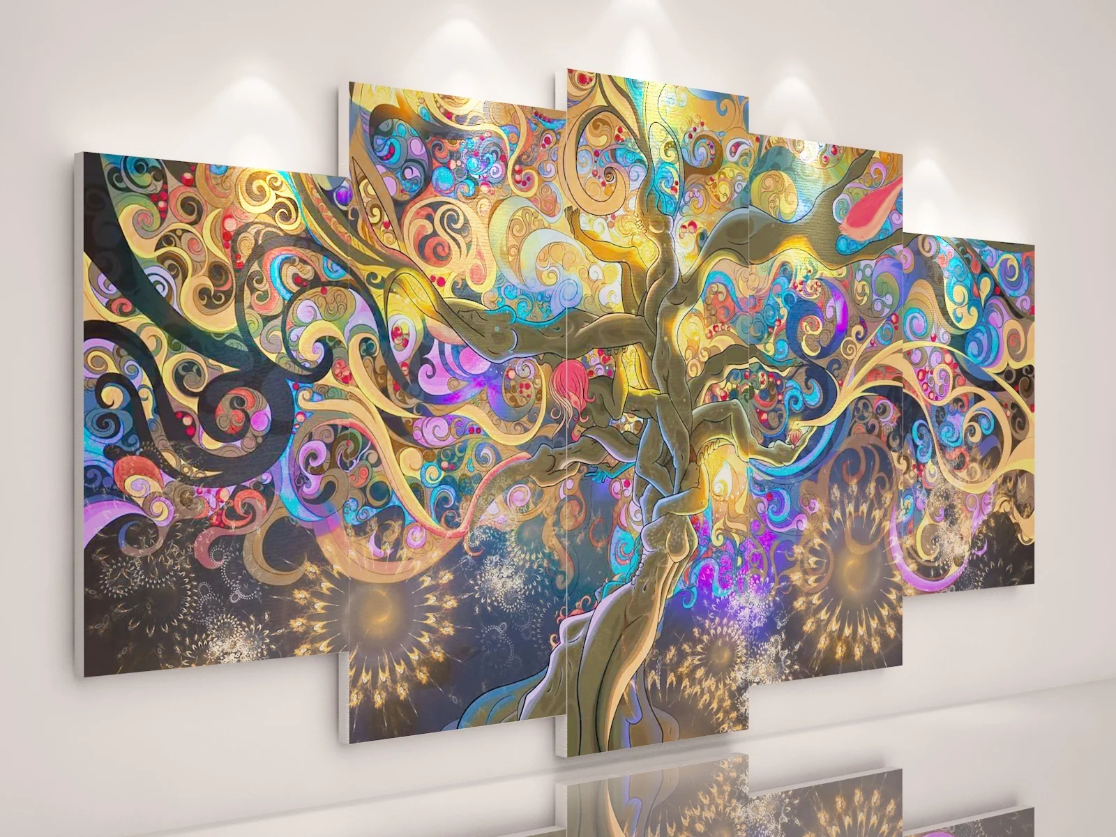 5 шт. фантазийный мотивационный плакат на холсте абстрактное искусство Laminas Decorativas Pared Cuadros картина тигр плакат HD DIY