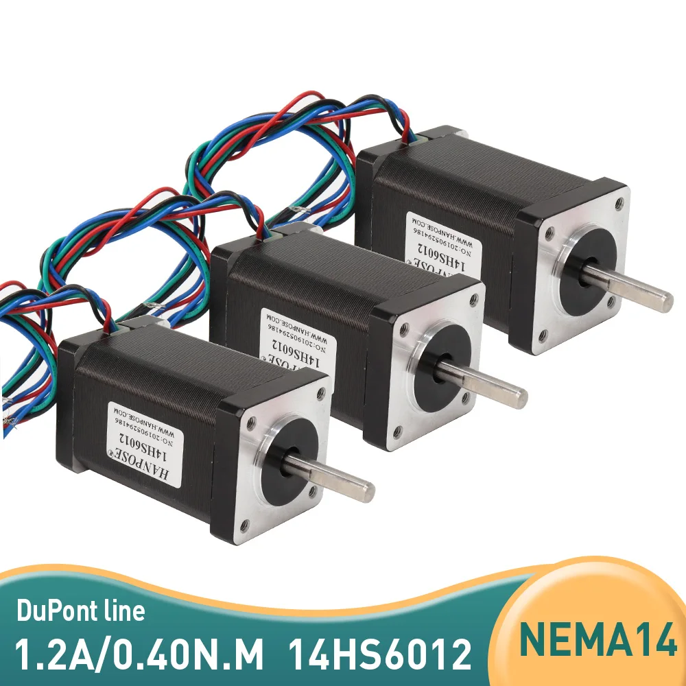 Шаговый электродвигатель Nema14 4 ведущих шт. 60 мм 1 2 А 0 Нм 35 двигателей шаговый