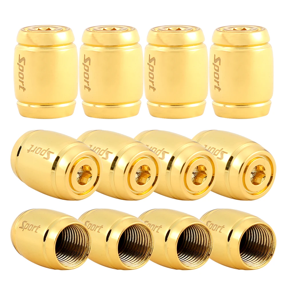DSYCAR 1Set Fashion Zinc Alloy Anti-theft Sport Car Tire Valve Caps Wheel Tires Tire Stem Air Cap Airtight Cover for Car Styling