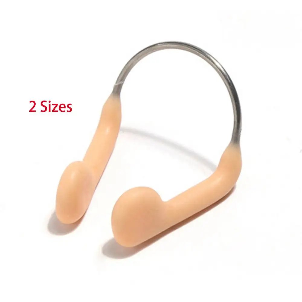 Clip para la nariz, pinza de alambre de acero suave de silicona antideslizante duradera para natación, buceo, deportes acuáticos, pinza de Nariz de natación Color piel