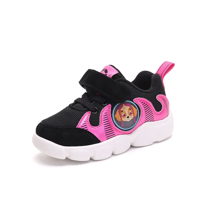 Детская обувь «Щенячий патруль»; модные кроссовки для девочек и мальчиков; Детский Светильник; нескользящая сетчатая дышащая обувь; детская повседневная обувь высокого качества - Цвет: Pink