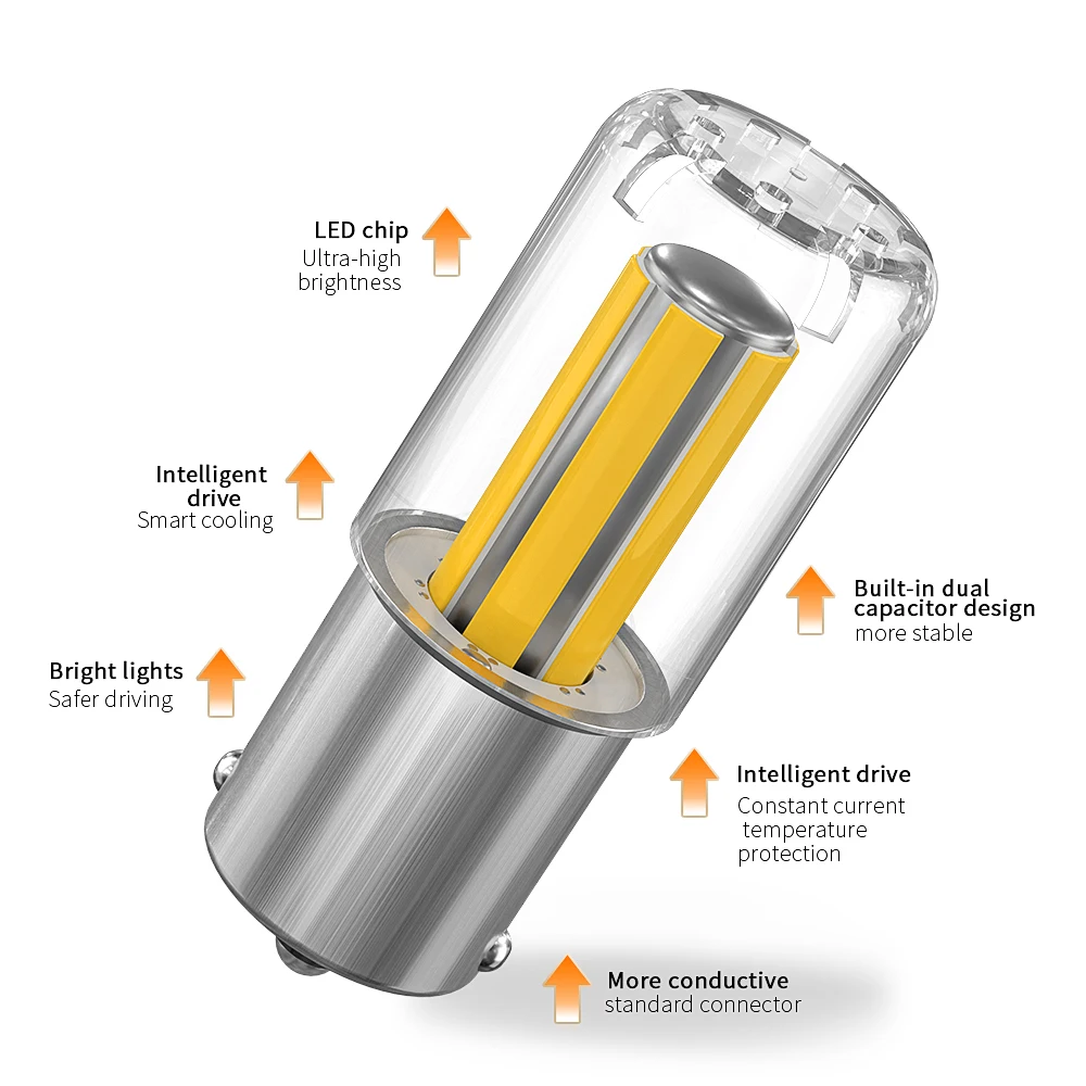 ̵ COB 1156 1157 BA15S BAY15D P21/5W LED , ʶƮ 극ũ ,  õ,  , ȭƮ ο , 2x6