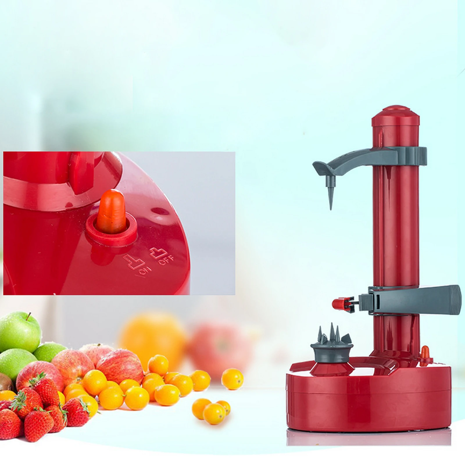 Electric Spiral Apple Peeler Cutter Slicer Fruit Potato Automatic Machine Peeler Slicer Machine