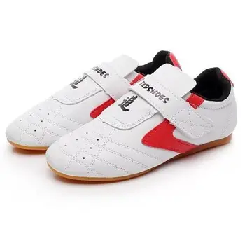 

White Taekwondo Shoes Soft Sole Breathable Wear-resistant Men Women Training Kickboxing Taekwondo Martial Arts Sneaker Shoes