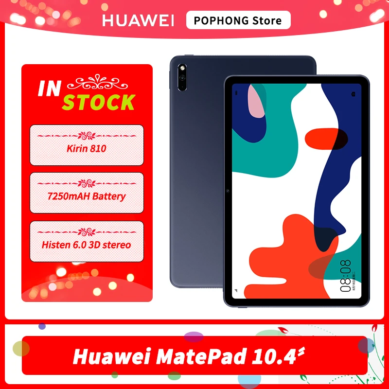 Huawei MatePad 10.4 inch tablet PC kirin 810 Octa Core screen Collaboration GPU Turbo Android 10 7250mAh Big battery best tablet for business