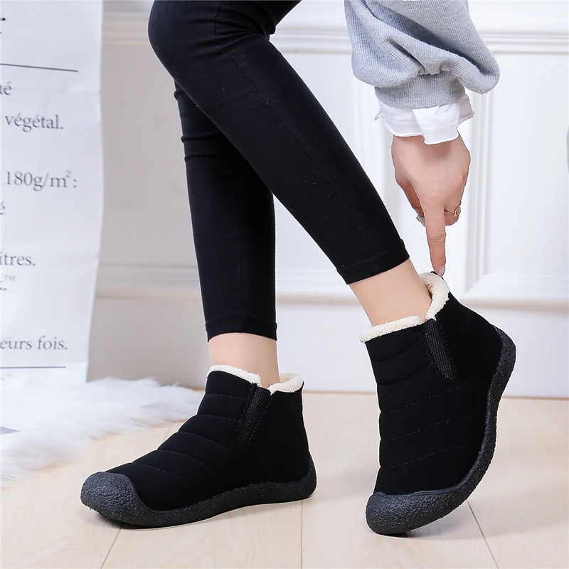 

2019 New Winter Comfortable Keep Warm Snow Boots Women Shoes Fashion Short Plush Ankle Boots Shoes Woman Martin Boots Size 36-43