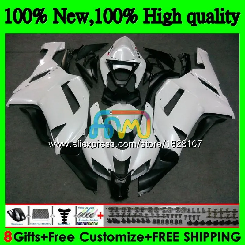 Корпус для KAWASAKI ZX 6R 6 R 600CC ZX636 10BS. 10 ZX-636 ZX600 600 ювелирные изделия из жемчуга белого CC ZX-6R ZX 636 ZX6R 07 08 2007 2008 Обтекатели комплект - Цвет: No. 1