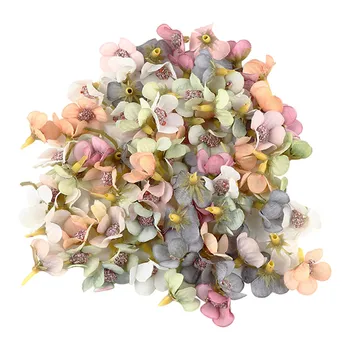 

100 Pcs 2 cm Multicolor Daisy Flower Heads Mini Silk Artificial Flowers for Scrapbooking Home Wedding Party Decoration