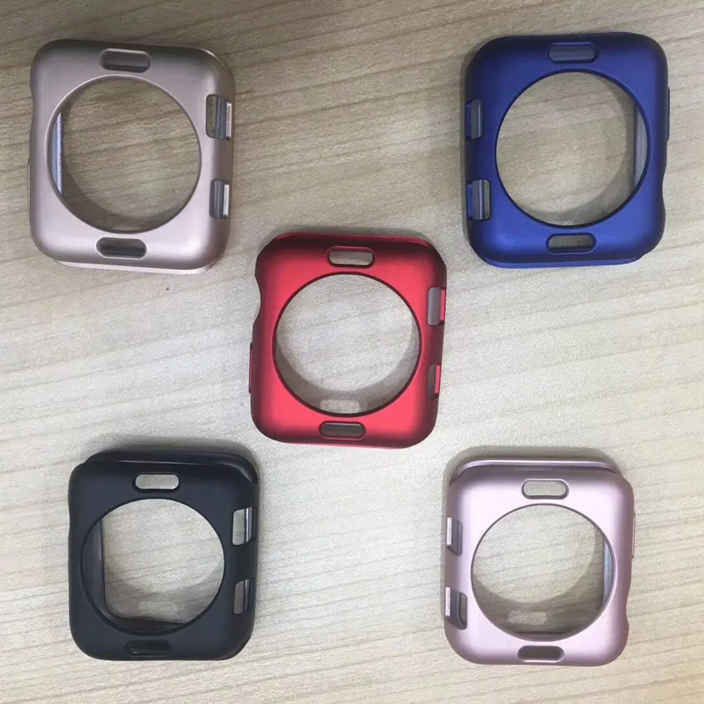 Protective Shell Silicone for Apple watch 2/3 Protective Case Cover for Apple Watch band 42mm 38mm series 3/2/1 Color drop ship