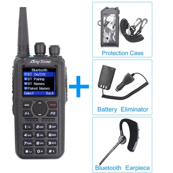 

Anytone AT-D878UV PLUS DMR digital Radio with GPS APRS bluetooth PTT Dual band radio + bluetooth earpiece + bag + Eliminator