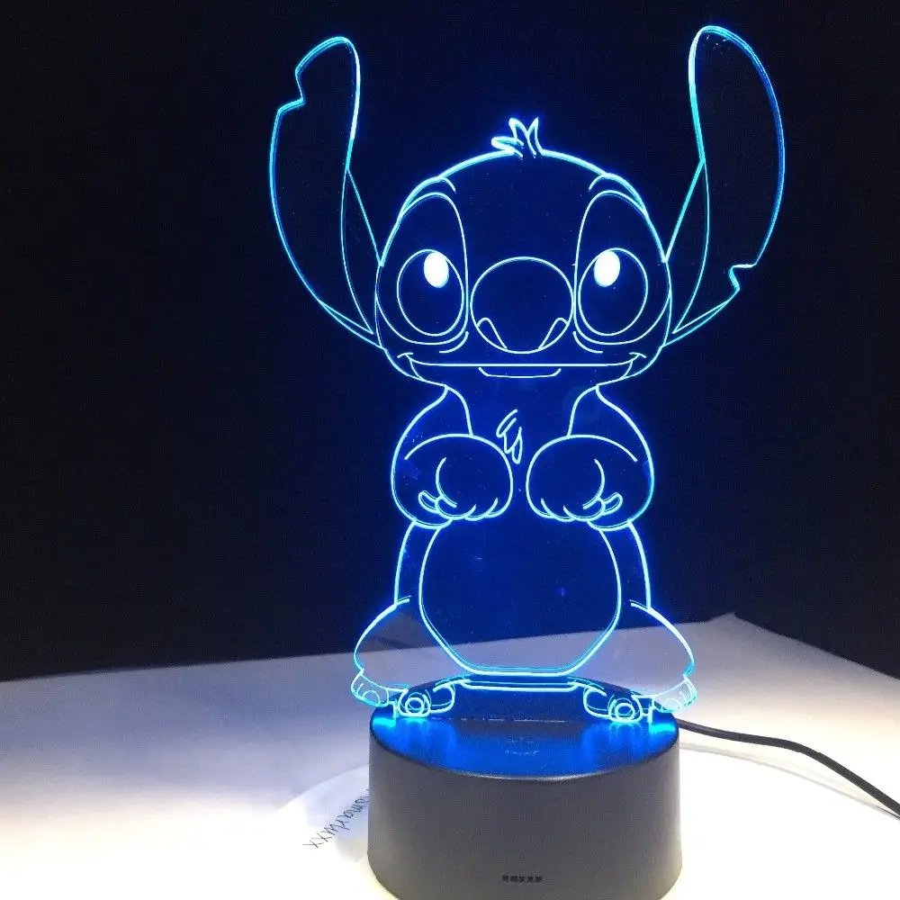 Стежка 3D USB СВЕТОДИОДНЫЙ Светильник настольный ночник домашний декор комнаты детская игрушка Рождественский подарок около 7 цветов