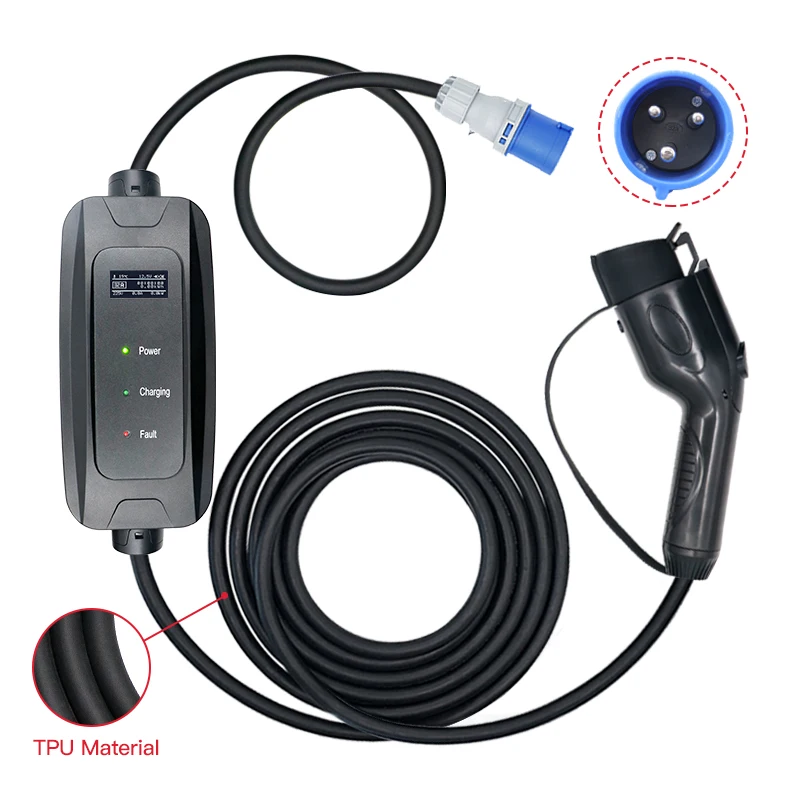 Фонарь типа 2 и SAE J1772 1 EVSE 32A CEE высококачественный электрический быстрозаряжаемый