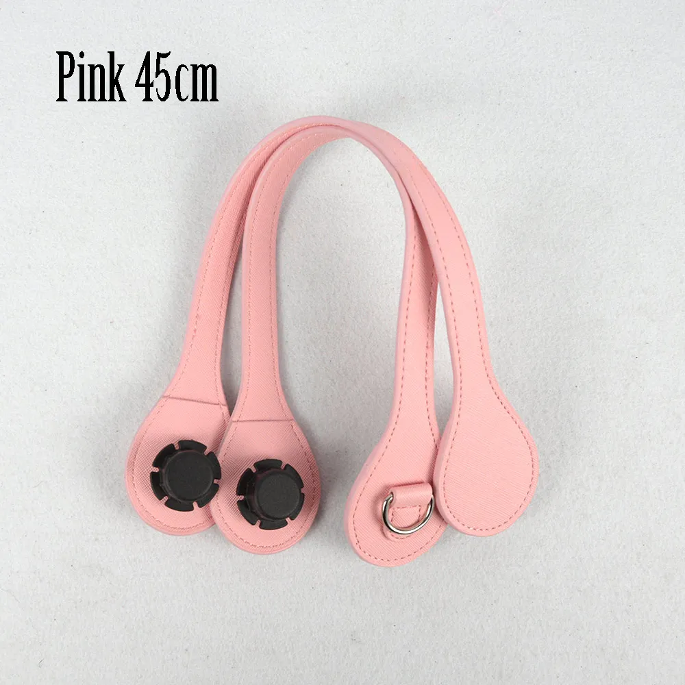 pink 45 Tanqu короткие края живопись D пряжка круглые каплевидные концевые ручки искусственная кожа ручки для OBag цепи кулон для EVA O сумка - Цвет: pink 45